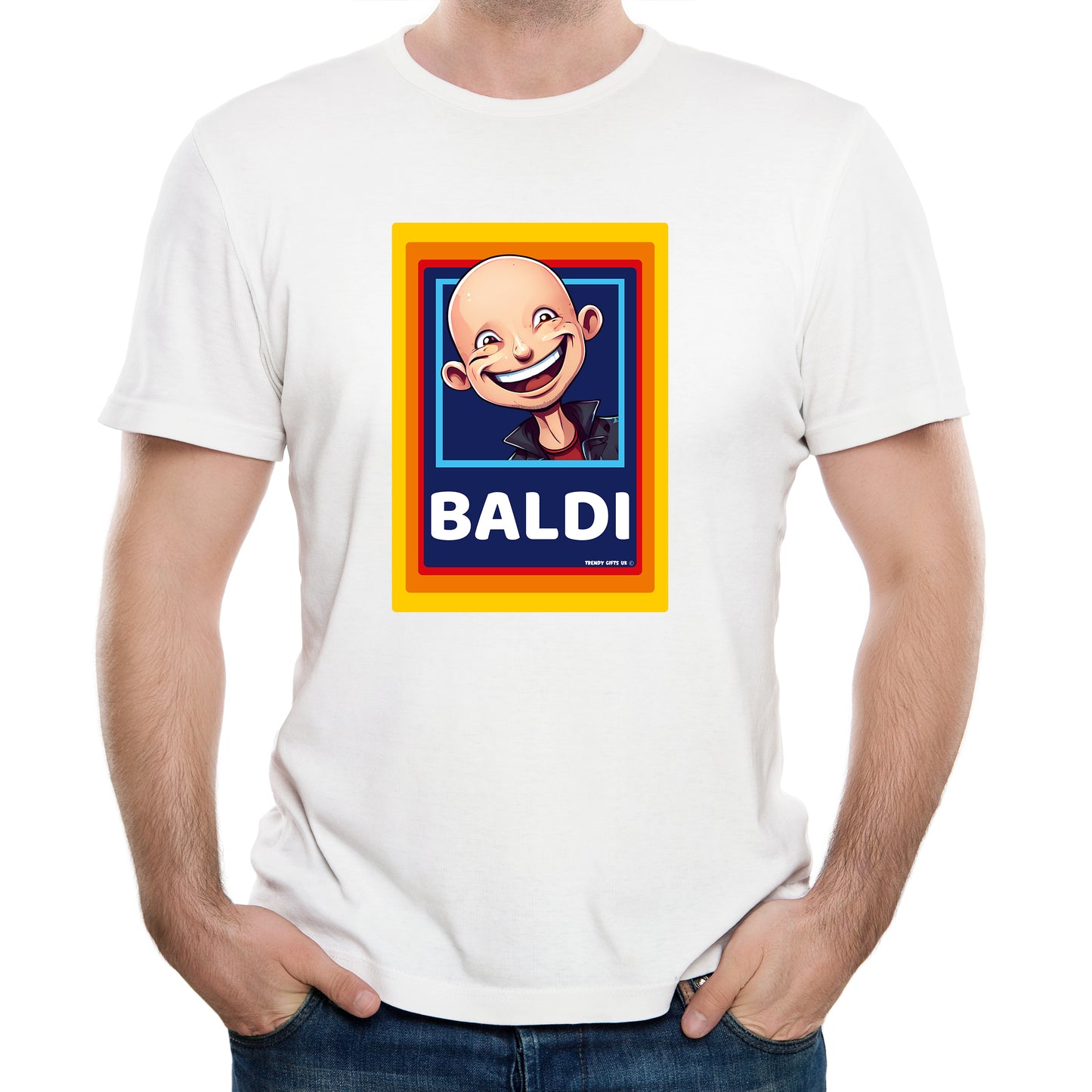 Funny BALDI T-shirt Bald Person Gift Dad Father Grandad Birthday Present Tee Top