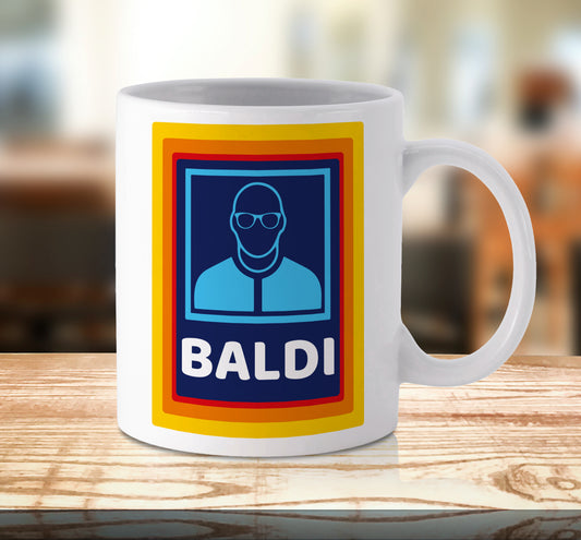 New Baldi Mug Cup Bald Man Funny Novelty Birthday Christmas Gifts Him Ceramic Xmas Mugs Printed Print White Coffee Tea