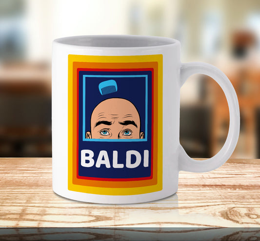Baldi Mug Cup Bald Man Funny Novelty Birthday Christmas Gifts Him Ceramic Xmas Mugs Printed Print White Coffee Tea