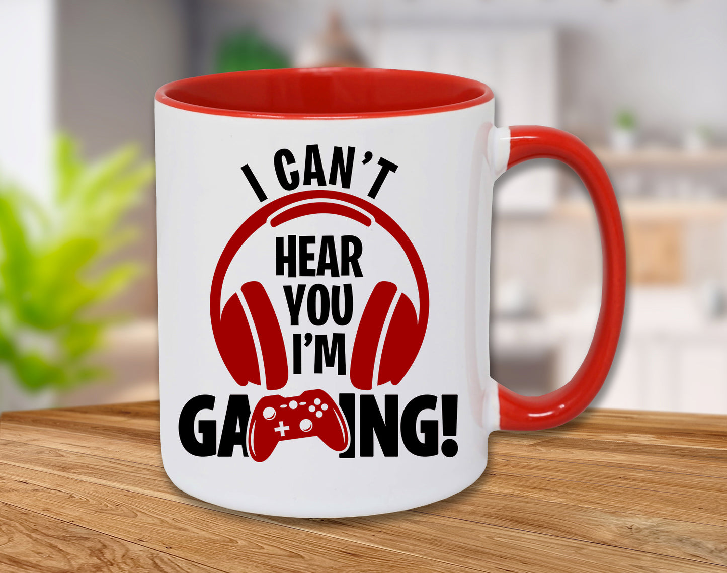 GAMING Mug I Can't Hear You I'm Gaming Funny Novelty Adult Men Kids Boy Gamer Games Ceramic White Red Double Side Print Printed Cup Coffee Tea Hot Chocolate mug 11oz Novelty Birthday Christmas Gifts Him or Her Xmas